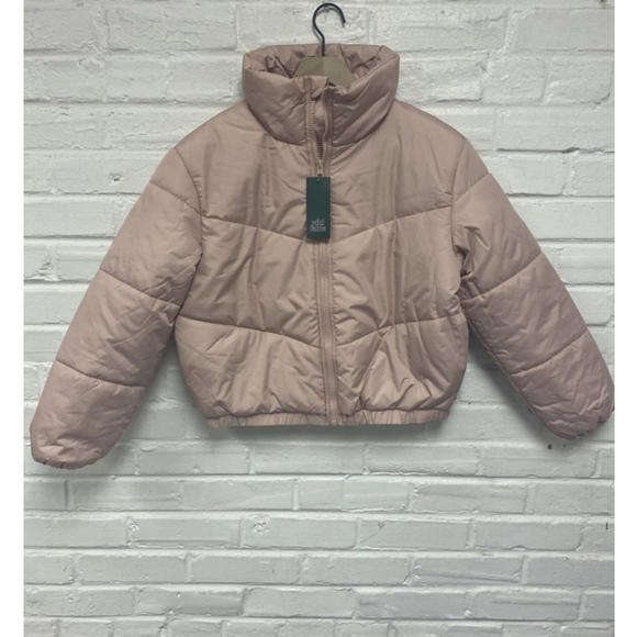 wild fable Jackets & Blazers - Blush Pink Cropped Puffer Jacket Coat XS NWT